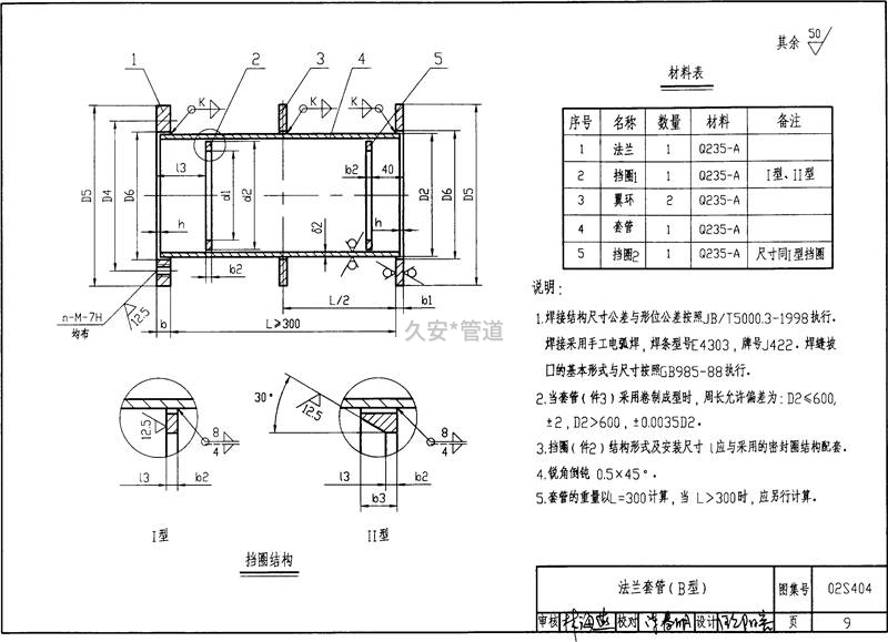 02s404法兰套管B型