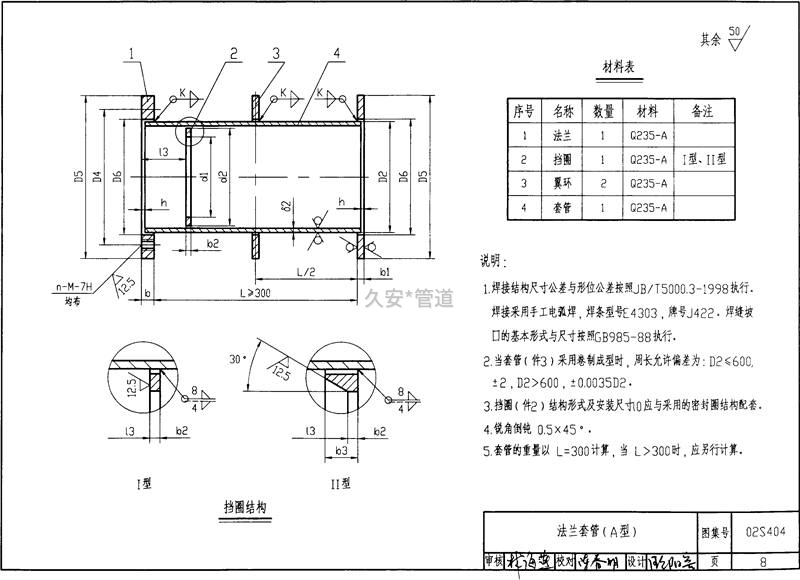 法兰套管A型